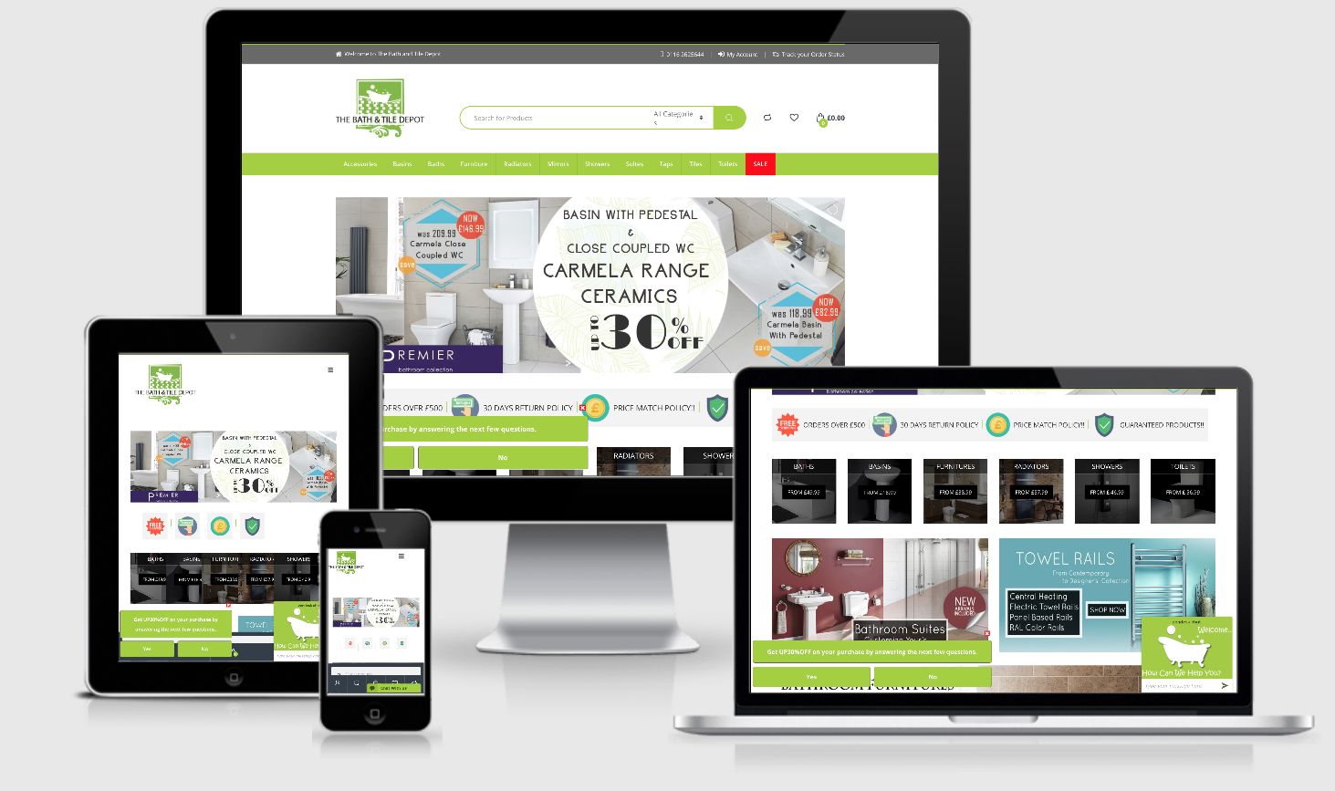 Bathandtiledepot web design