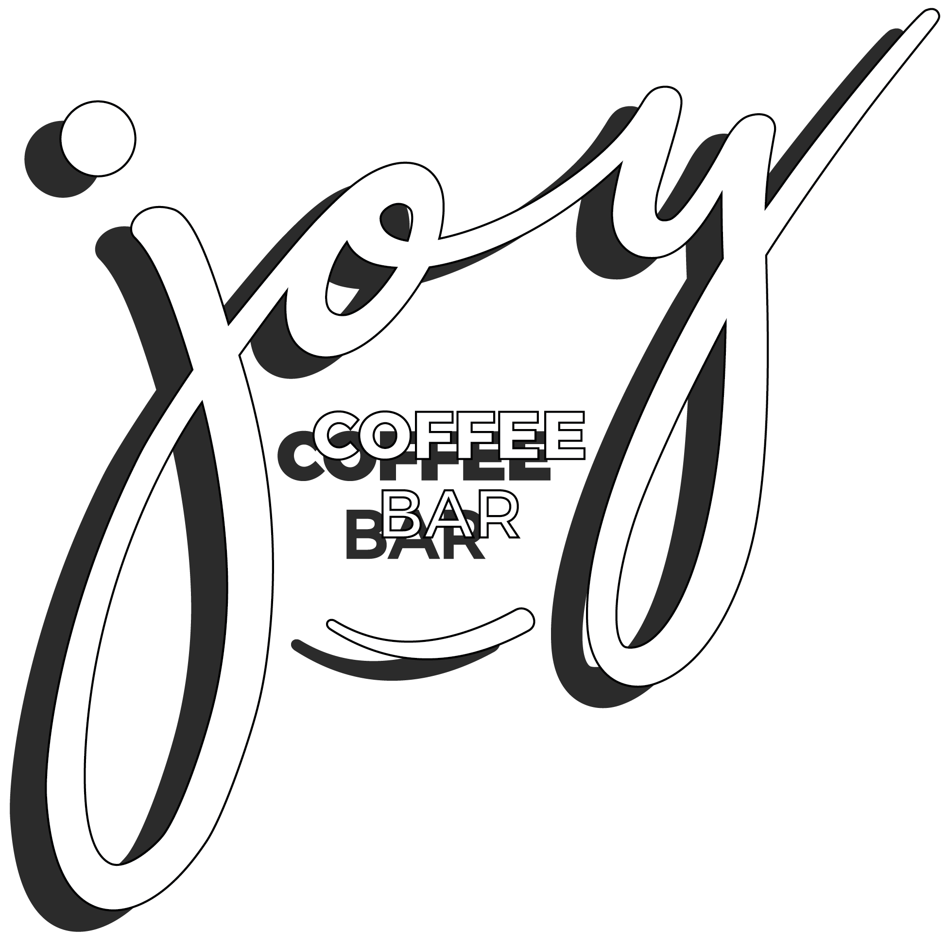 Joy coffee logo hollow